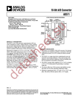 AD571KD datasheet  